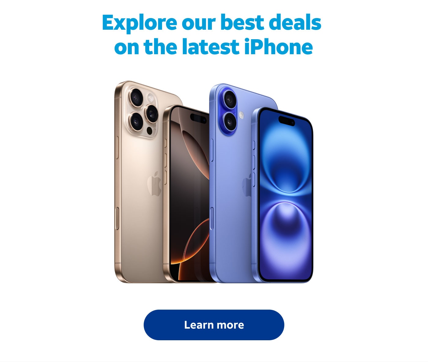 Explore our best deals on the latest iPhone. Learn more.